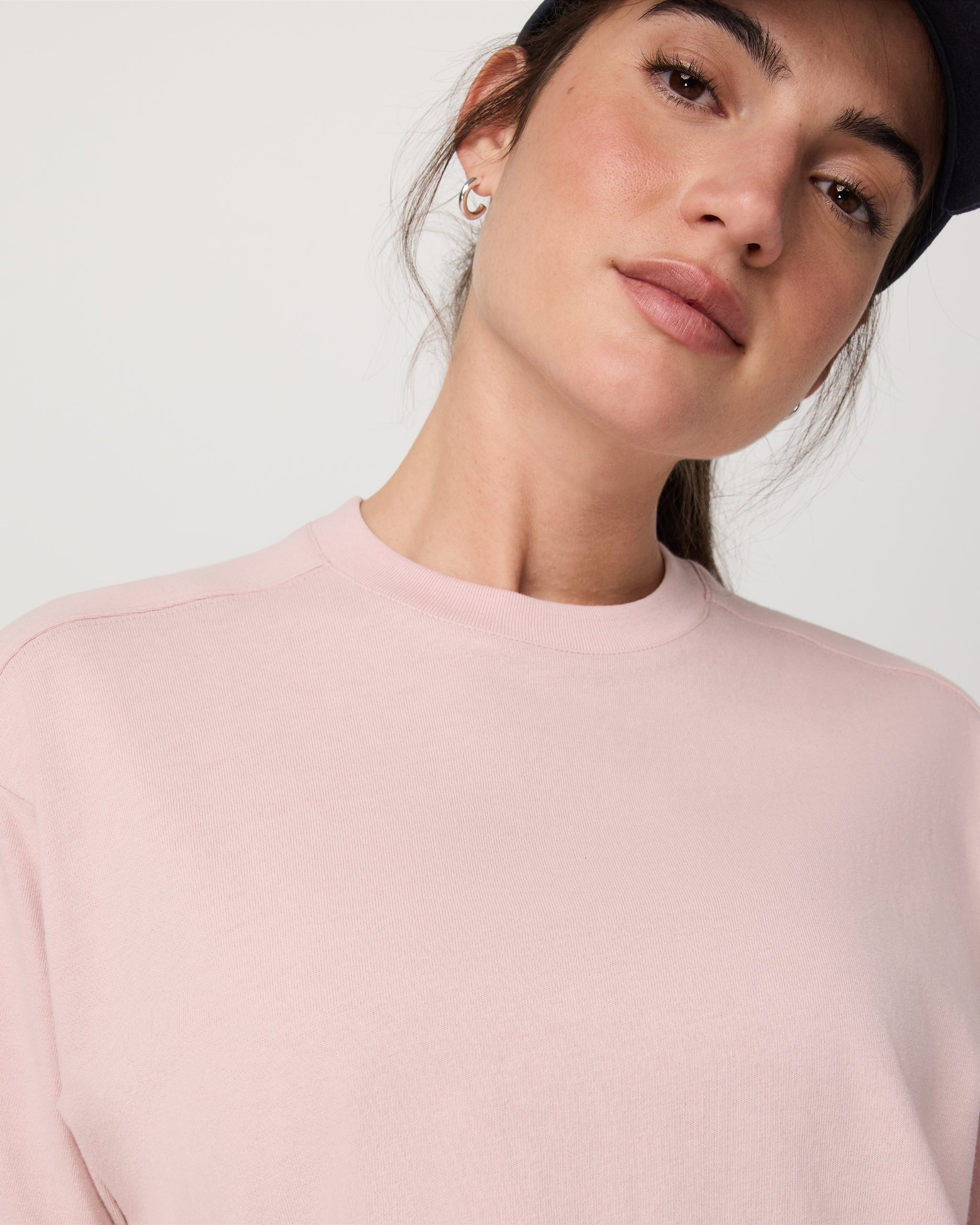 Short Sleeve Heavyweight Oversized Cotton Tee | Vintage Rose - Image 2
