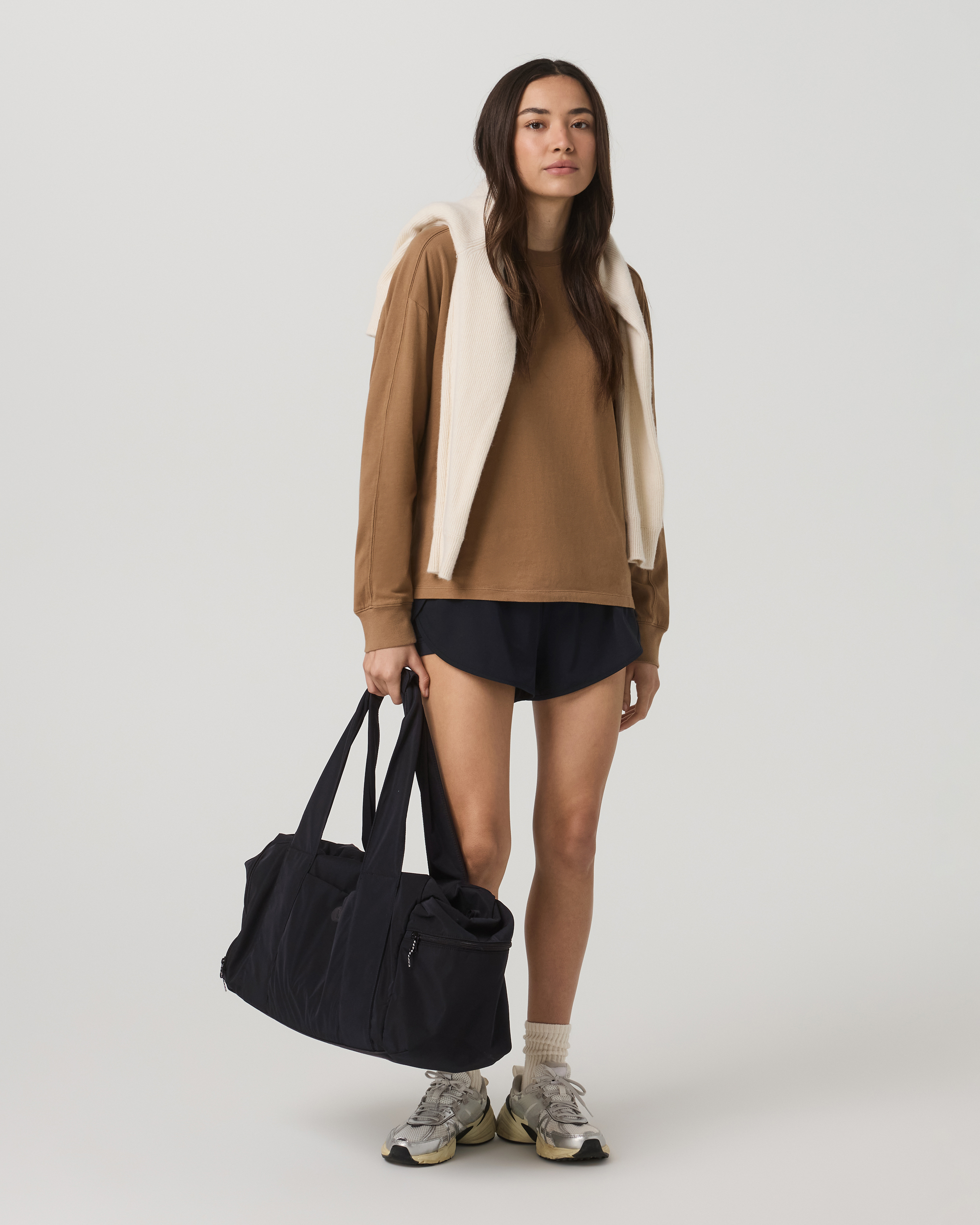 Long Sleeve Heavyweight Cotton Tee | Acorn - Image 6