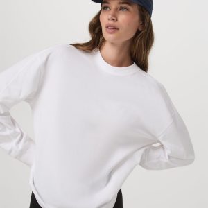 Long Sleeve Heavyweight Cotton Tee | White