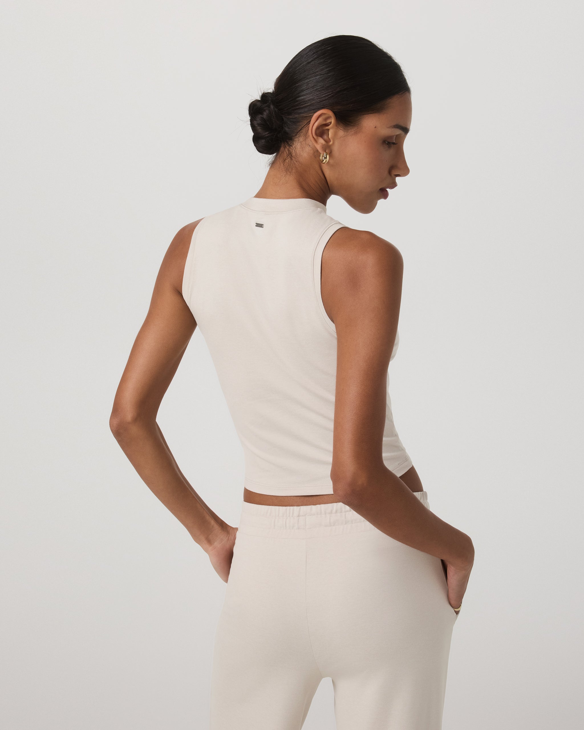 Halo Muscle Tank | Ecru Heather - Image 3