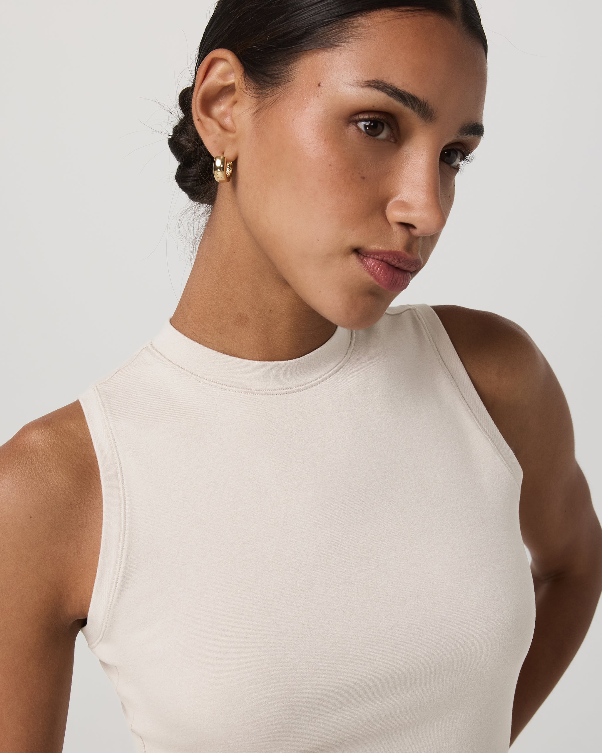 Halo Muscle Tank | Ecru Heather - Image 5