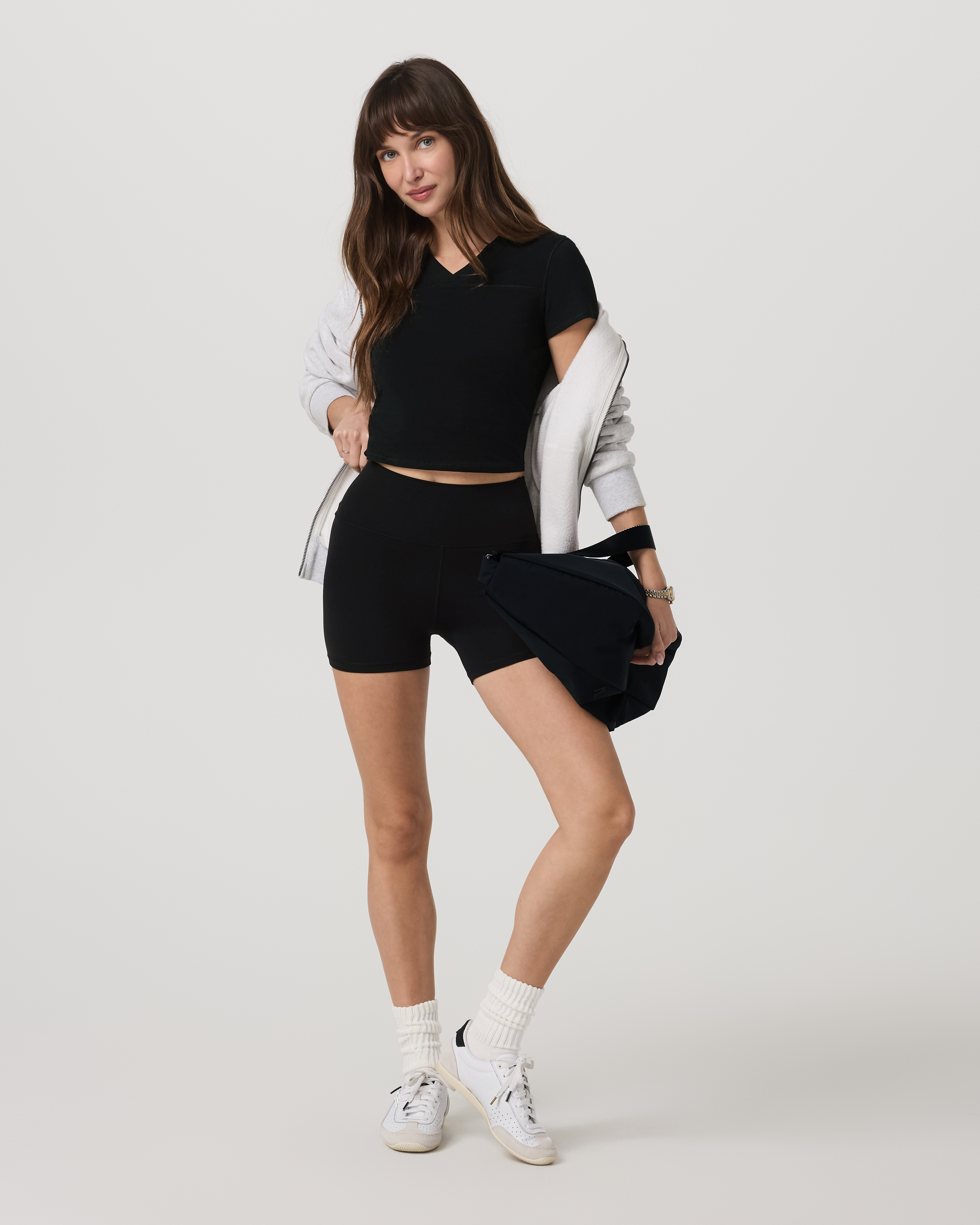 Short Sleeve Tuvalu Double V Neck | Black - Image 4