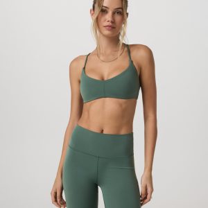 Vuori AllTheFeels™ Strappy Back Bra | Agate Green
