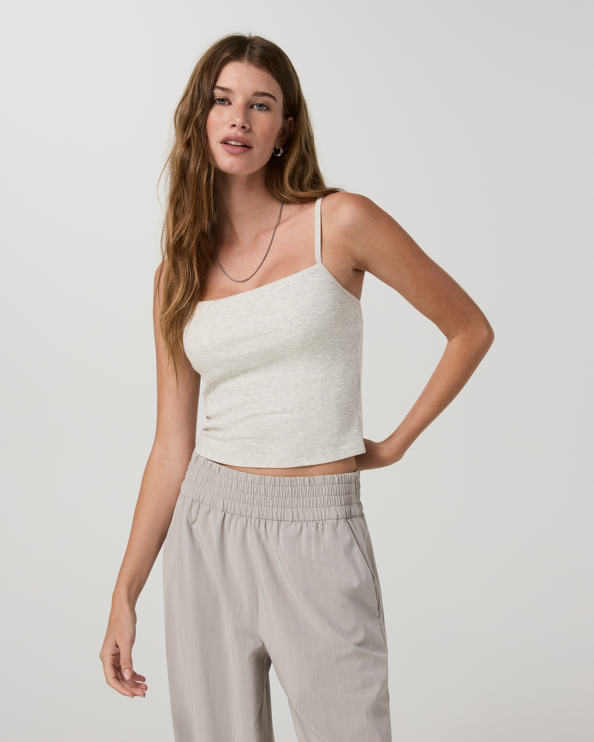 Pose Support Cami | White Heather Grey