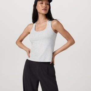 Pose Layering Tank | White Heather Grey