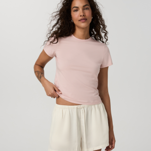 Short Sleeve Feather Classic Tee | Vintage Rose