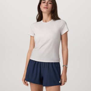 Short Sleeve Feather Classic Tee | White Heather Grey
