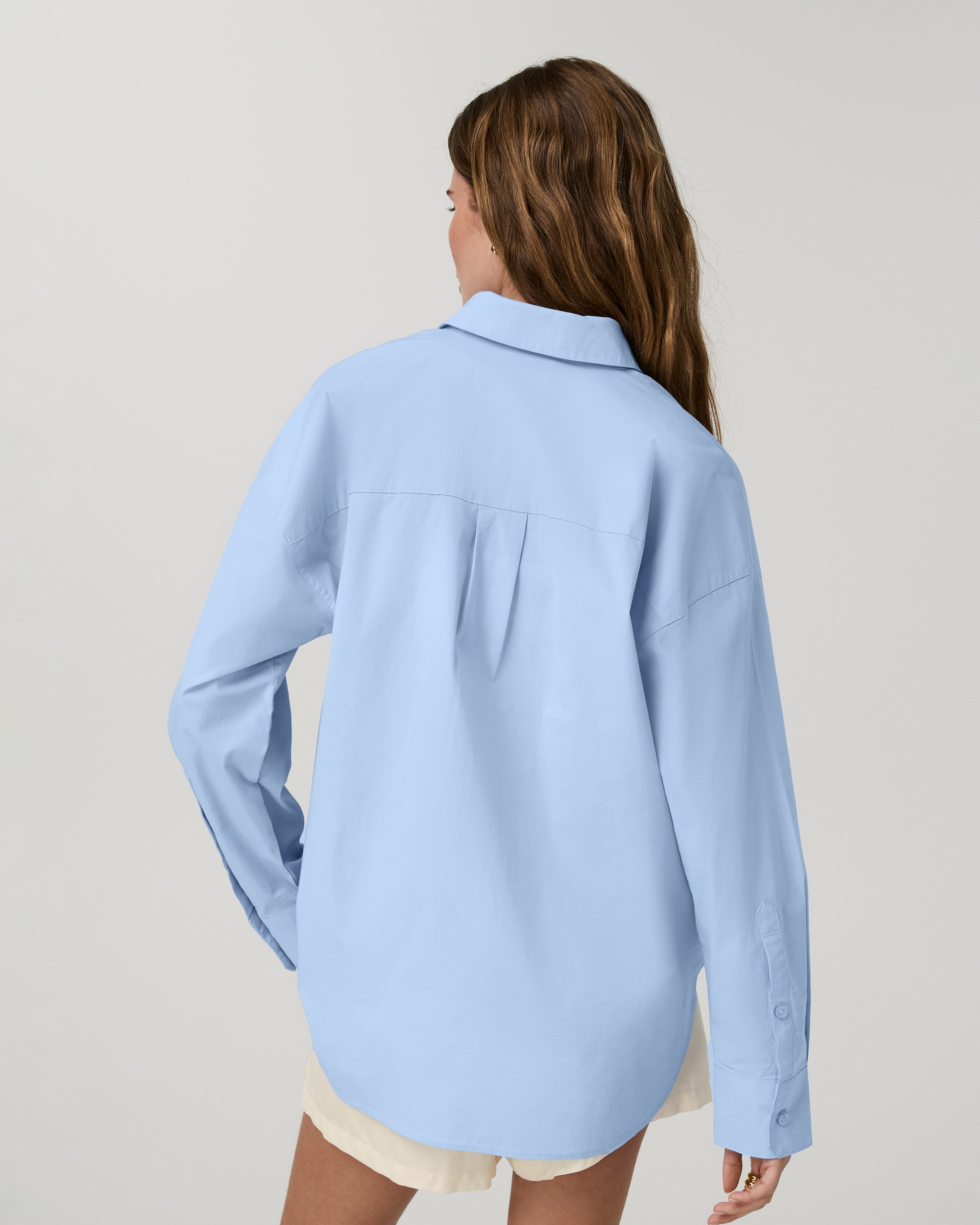 Long Sleeve Kensington Relaxed Button Down | Oxford Blue Heather - Image 3