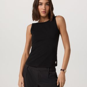 Tuvalu Scoop Back Tank | Black