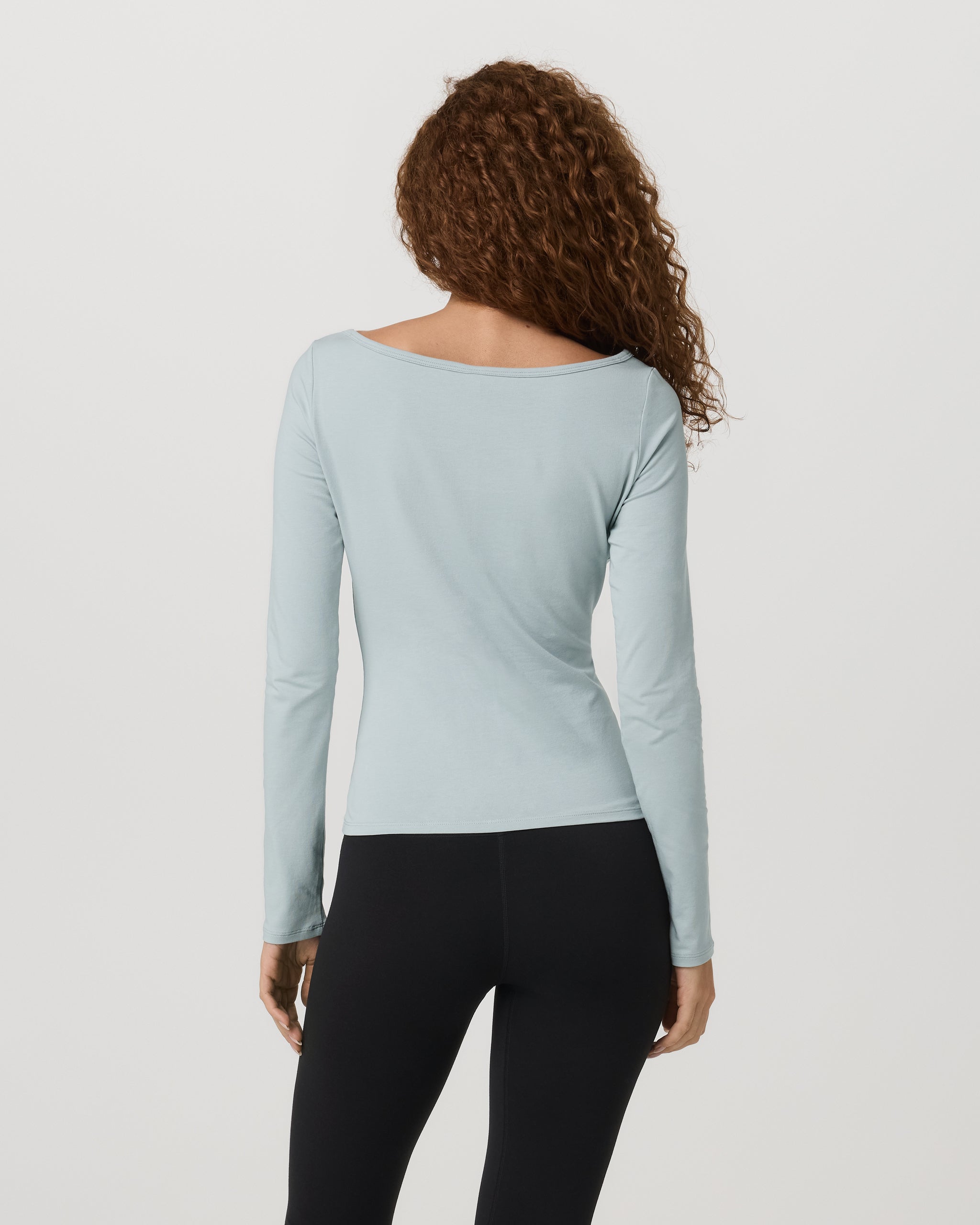 Long Sleeve Tuvalu Boat Neck | Blue Haze - Image 3