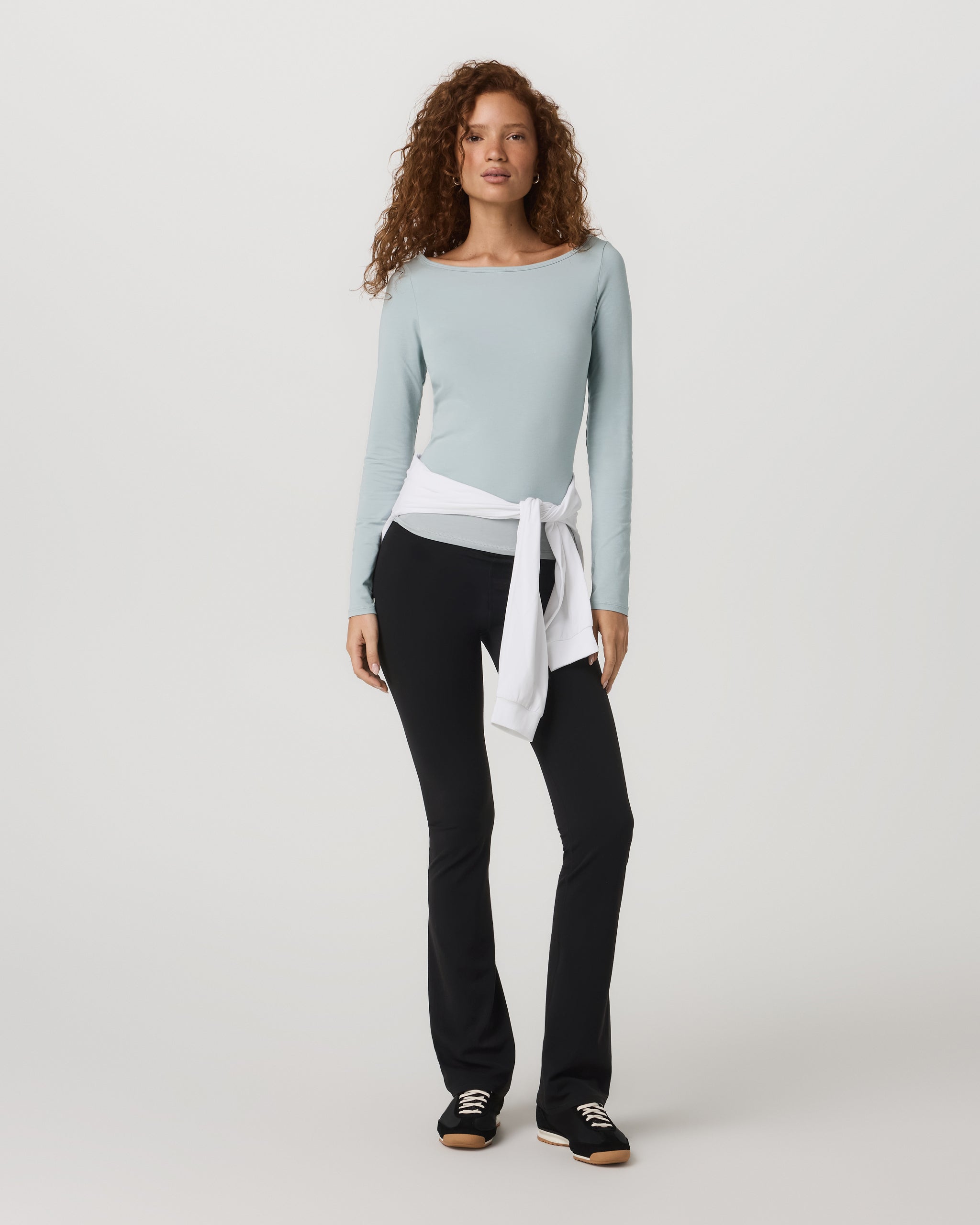 Long Sleeve Tuvalu Boat Neck | Blue Haze - Image 4