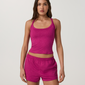 Halo Cross Back Tank | Dragonfruit Heather