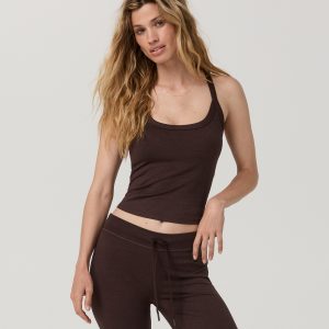 Halo Cross Back Tank | Java Heather