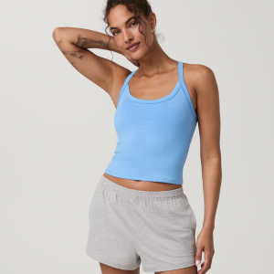 Halo Cross Back Tank | Oasis Blue Heather