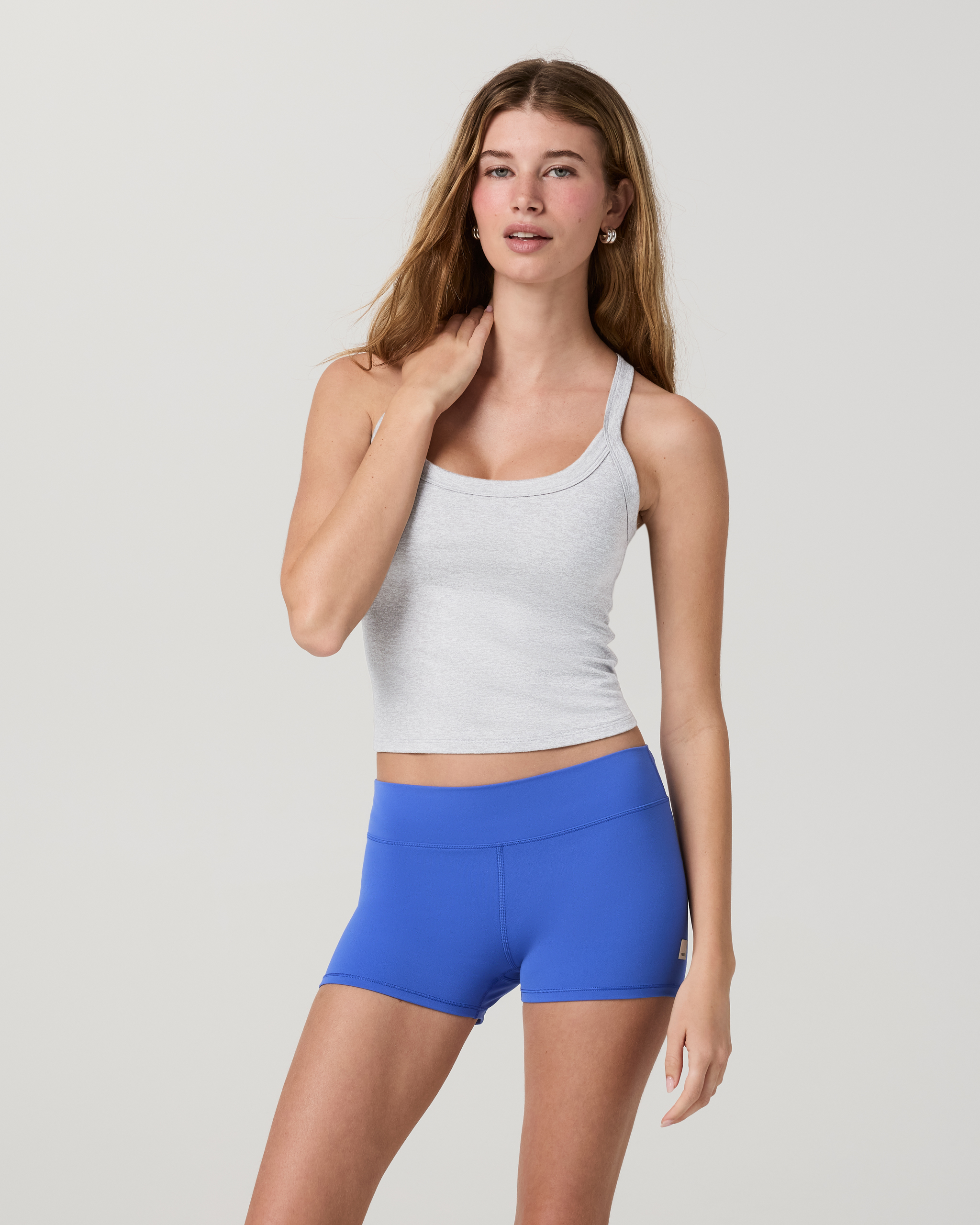 Halo Cross Back Tank | Pale Grey Heather - Image 4