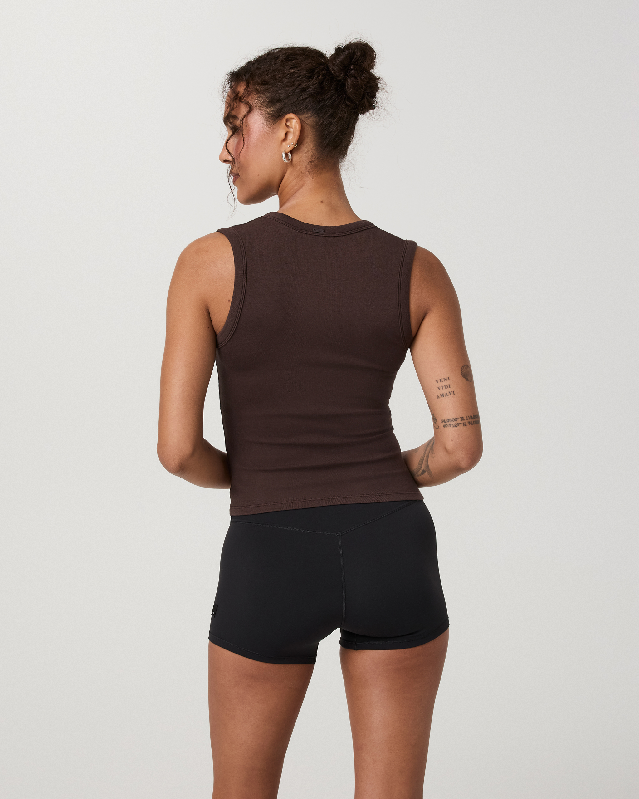 Everyday Cotton Stretch Tank | French Roast - Image 3