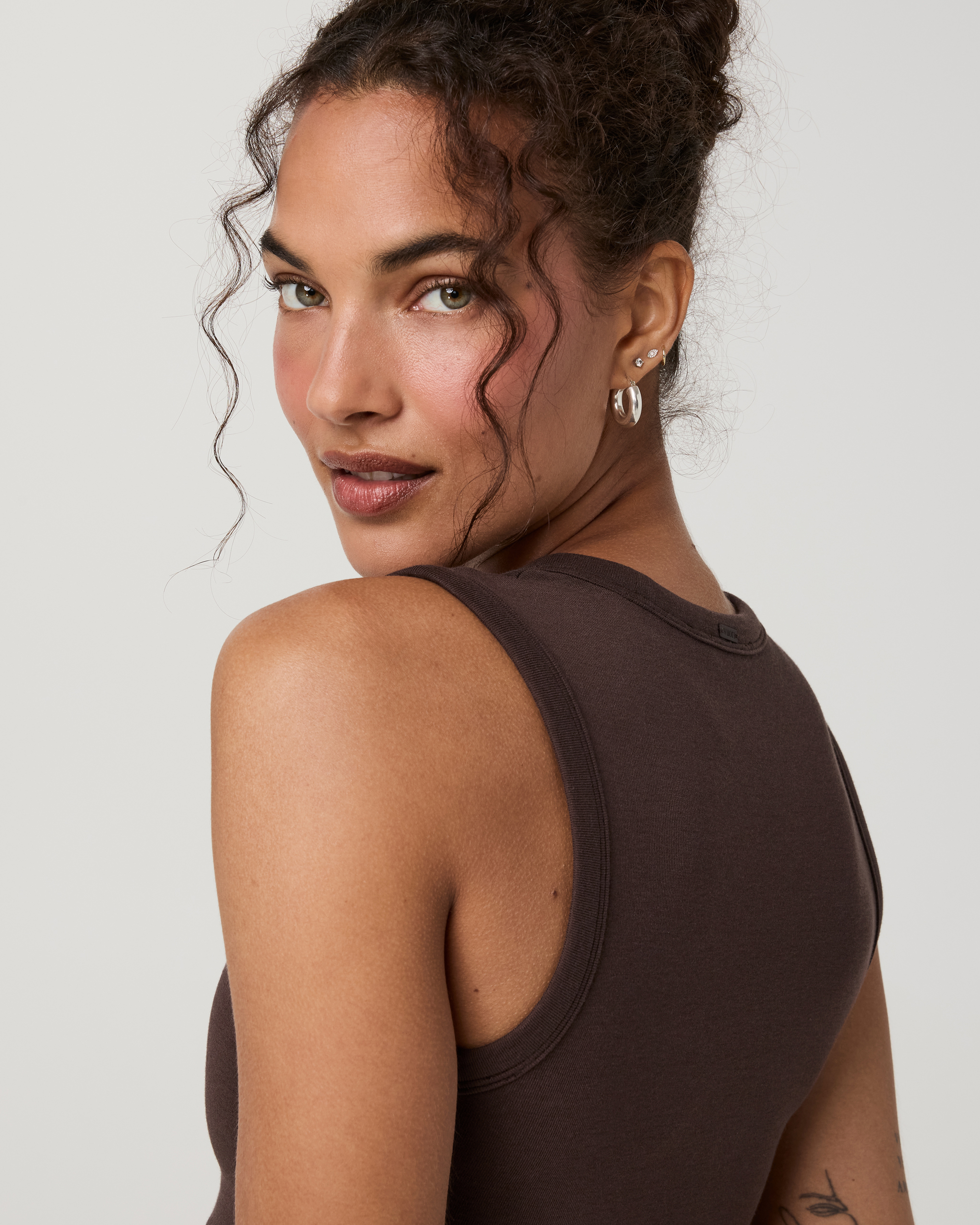 Everyday Cotton Stretch Tank | French Roast - Image 5