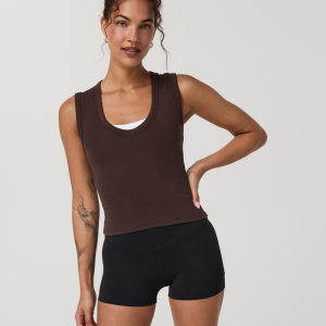 Everyday Cotton Stretch Tank | French Roast