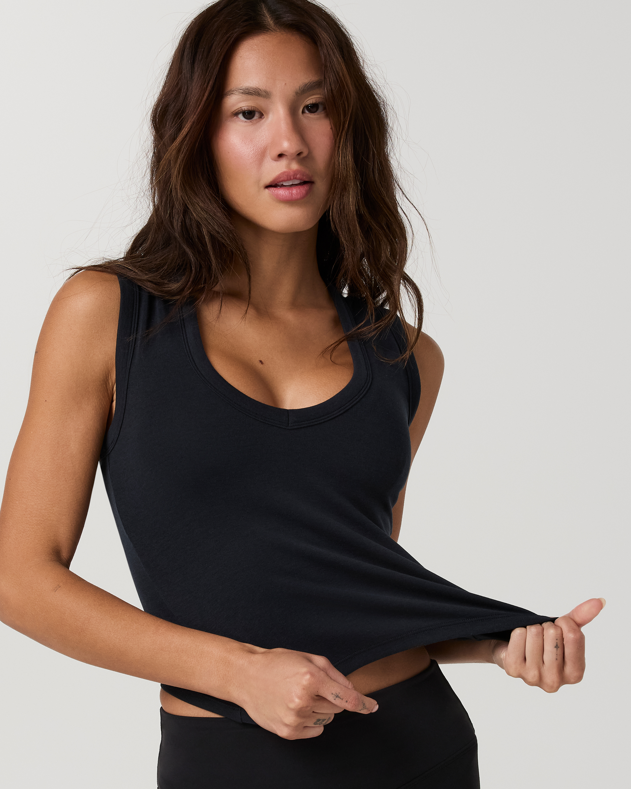 Everyday Cotton Stretch Tank | Ink - Image 2