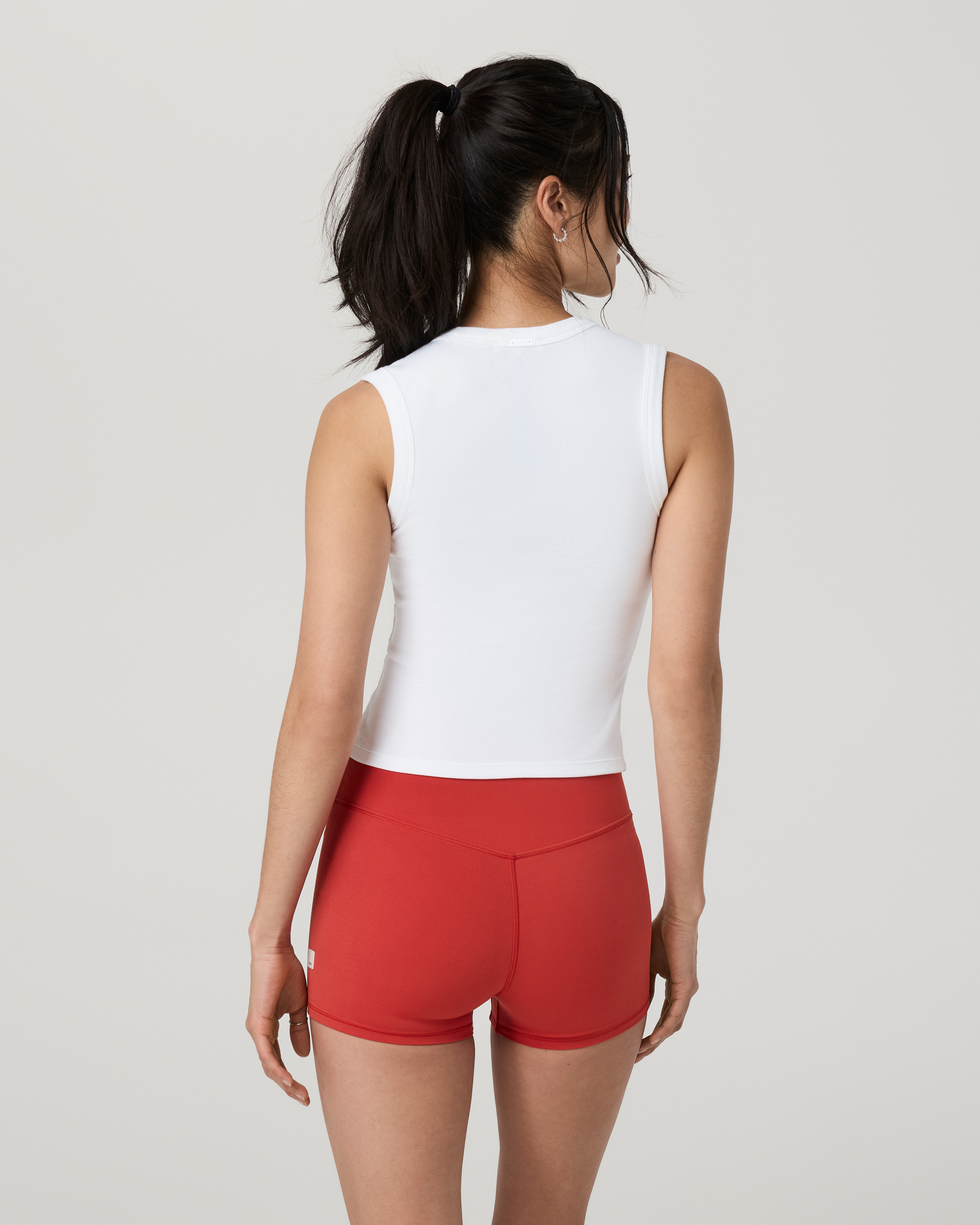 Everyday Cotton Stretch Tank | White - Image 2