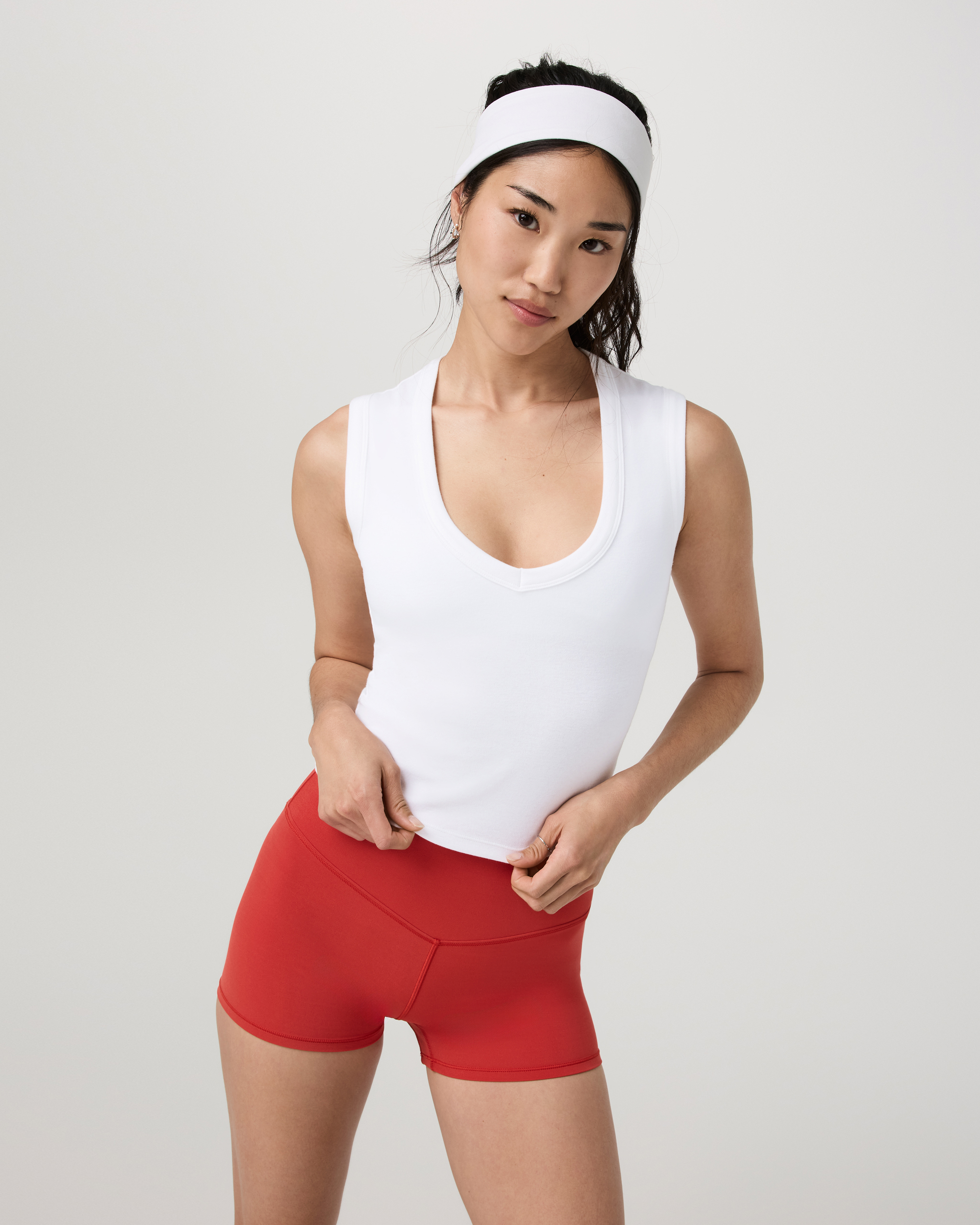 Everyday Cotton Stretch Tank | White