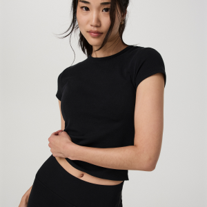 Everyday Cotton Stretch Fitted Tee | Black