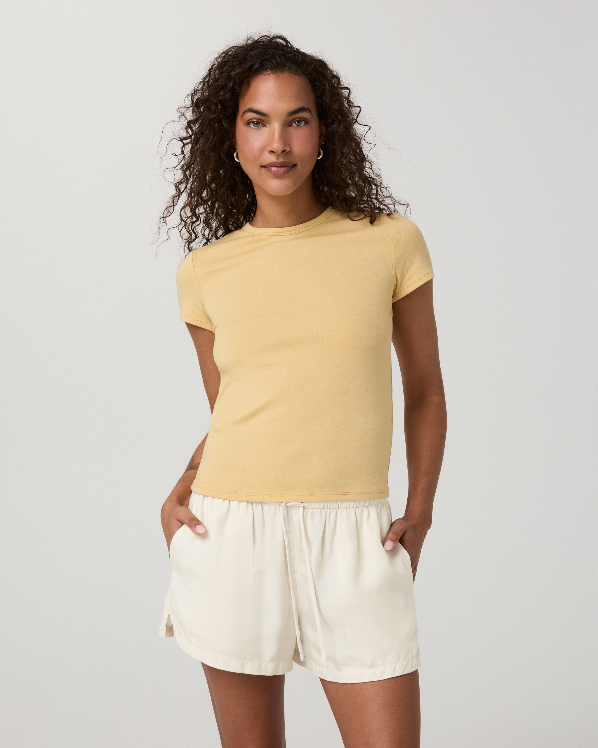 Everyday Cotton Stretch Fitted Tee | Butter