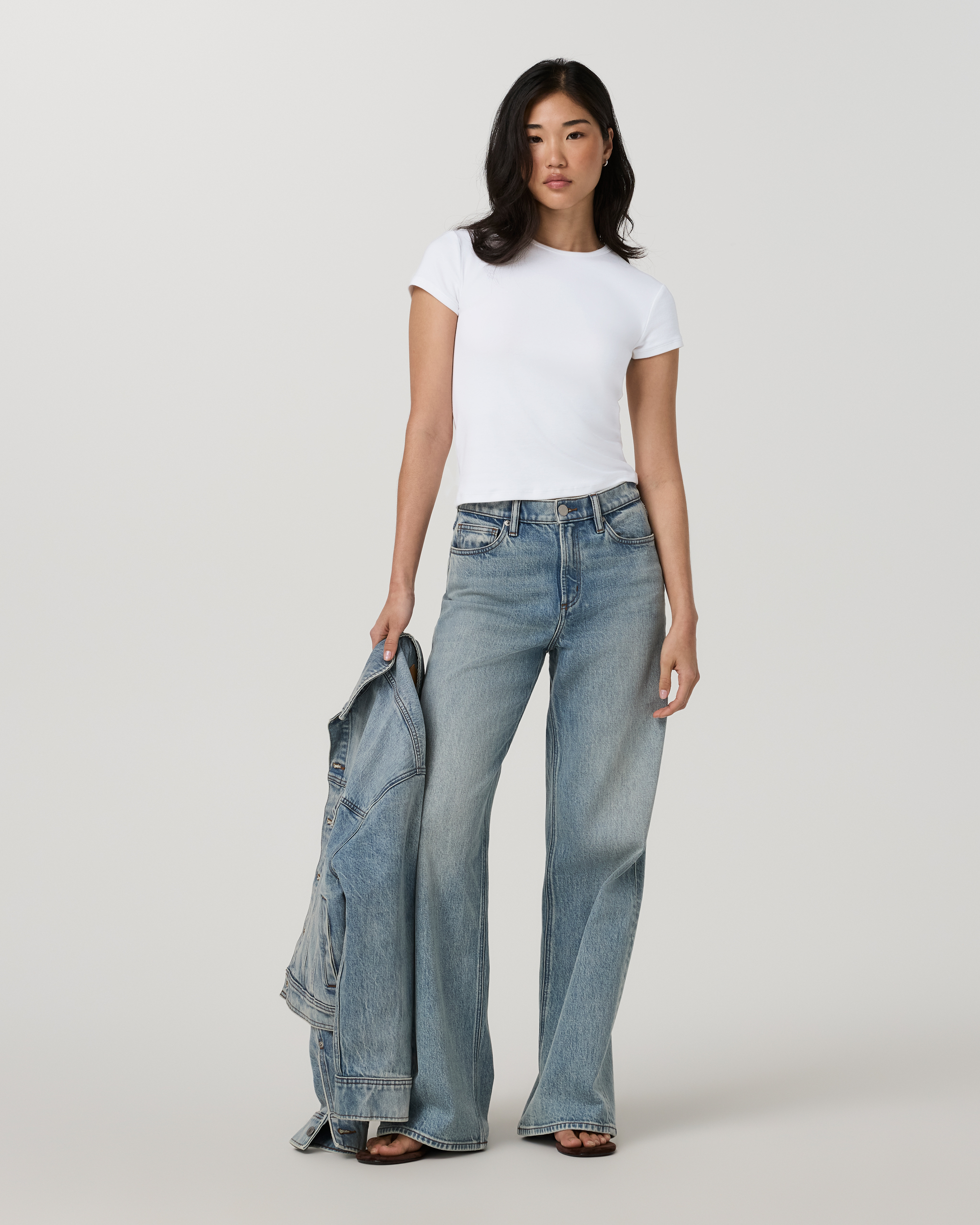 Everyday Cotton Stretch Fitted Tee | White - Image 2