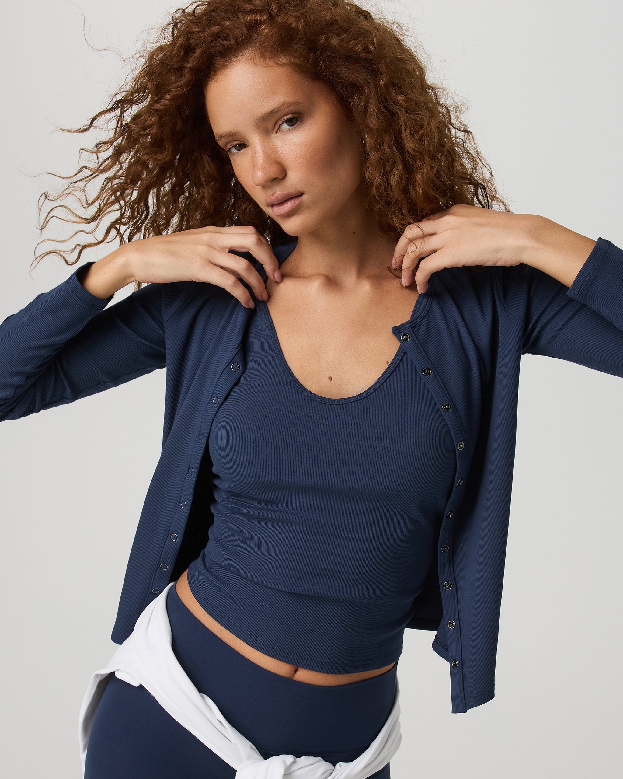 Long Sleeve Pose Twin Cardigan | Blue Coast - Image 5