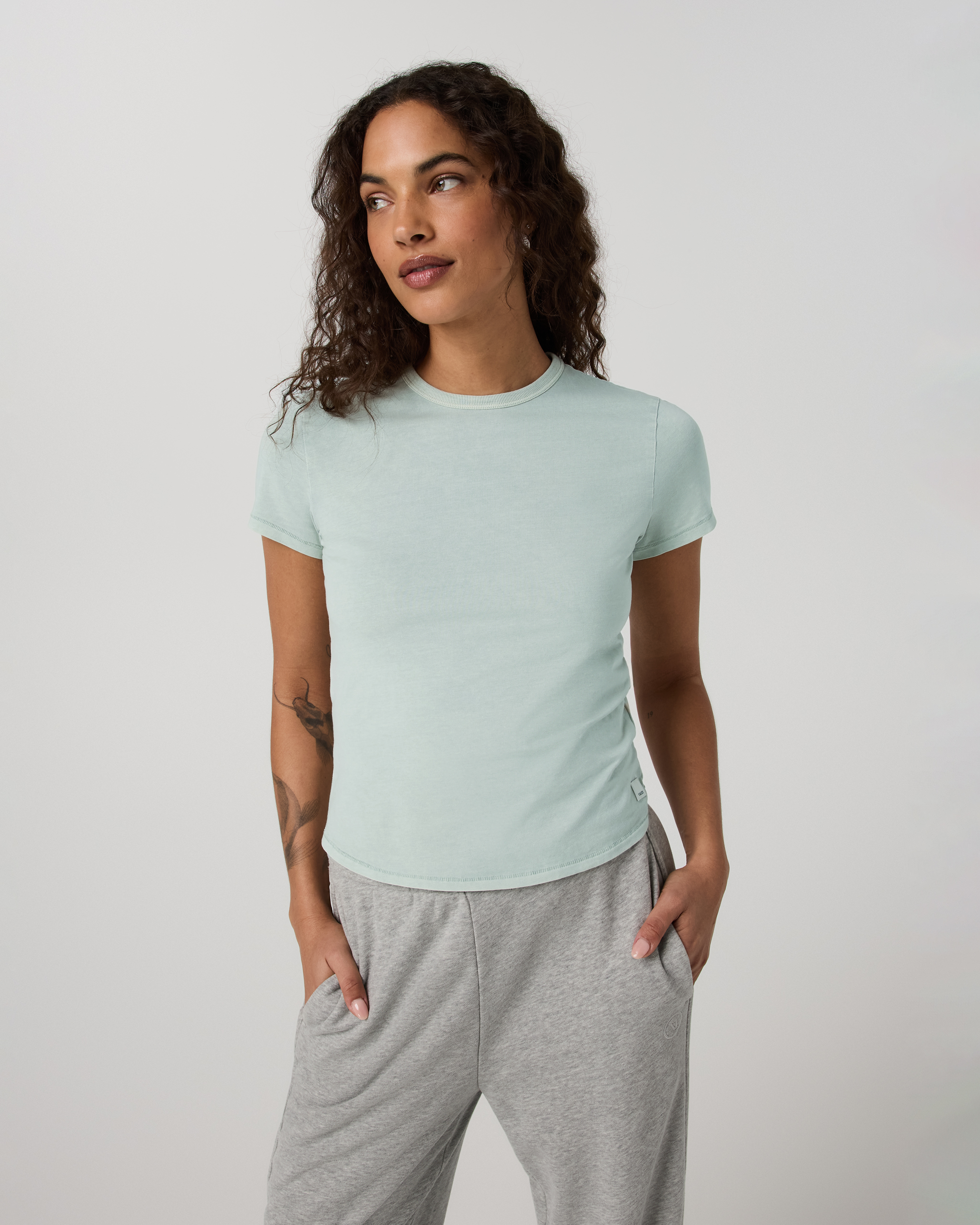 Short Sleeve Feather Classic Tee - Garment Dye | Storm Blue - Image 5