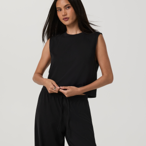 Heavyweight Cotton Easy Tank | Black