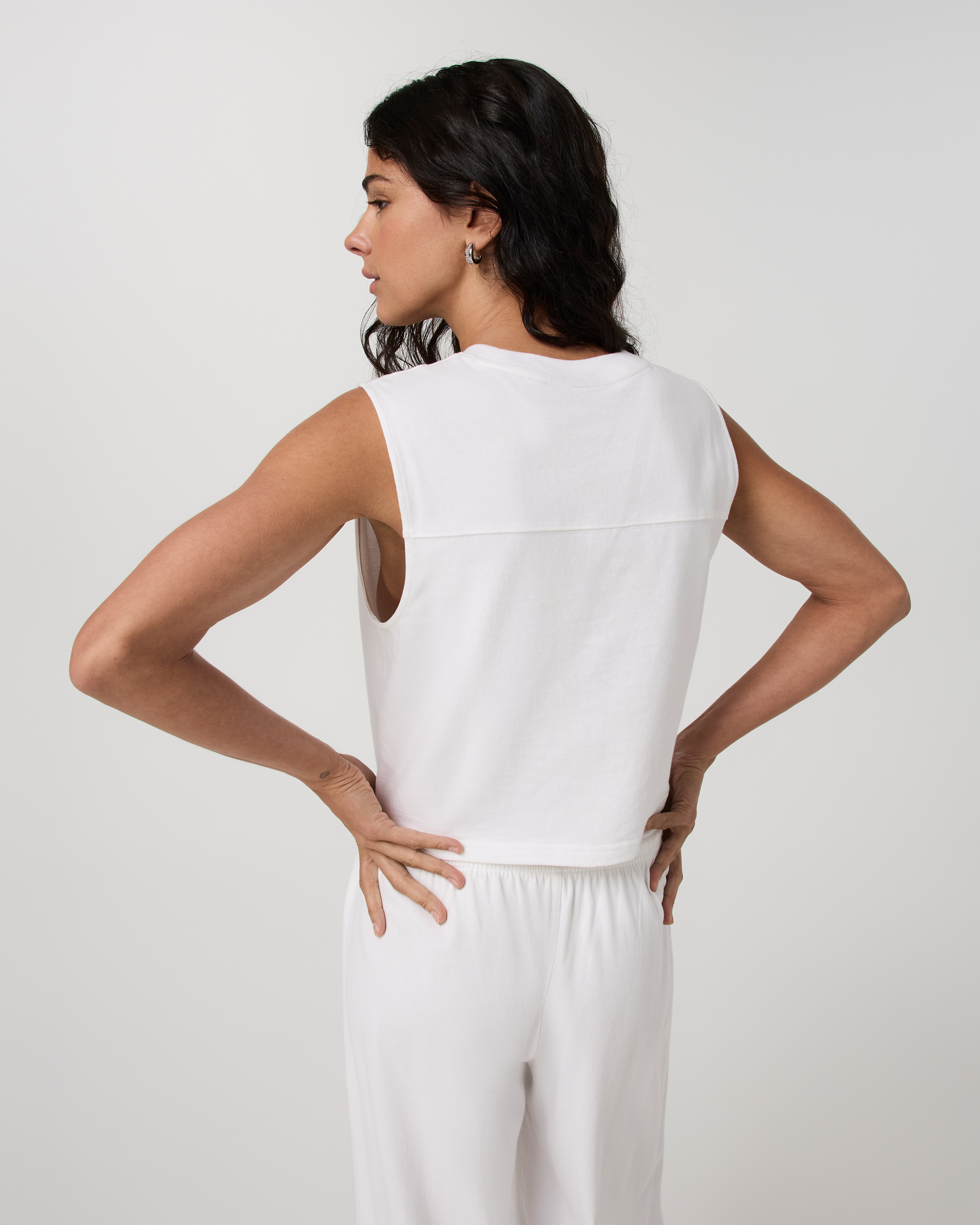 Heavyweight Cotton Easy Tank | White - Image 3