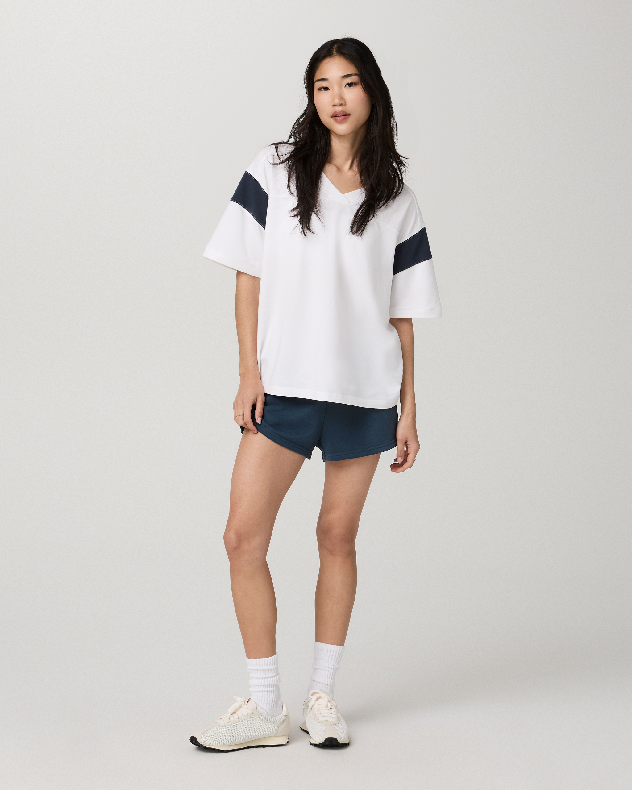 Heavyweight Cotton Varsity Tee | White - Image 4