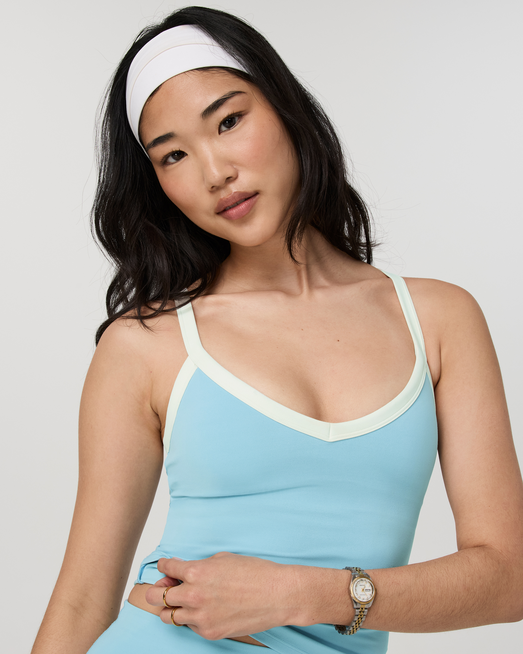 Vuori AllTheForm™ V Neck Tank | Sea Folly - Image 5