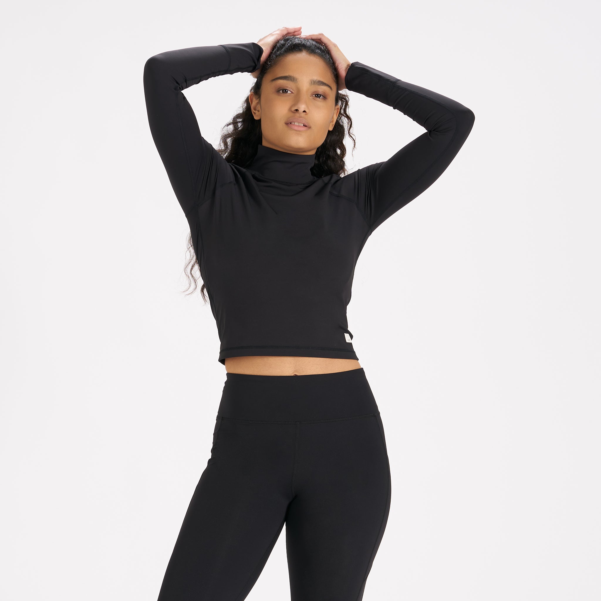 Marine Mock Neck | Black / Terracotta - Image 2