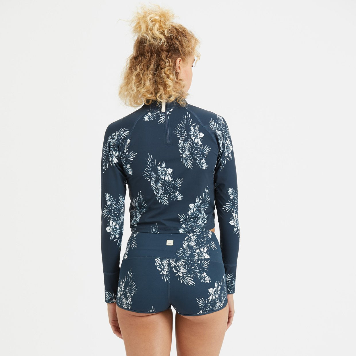 Marine Mock Neck | Indigo Vintage Floral - Image 3