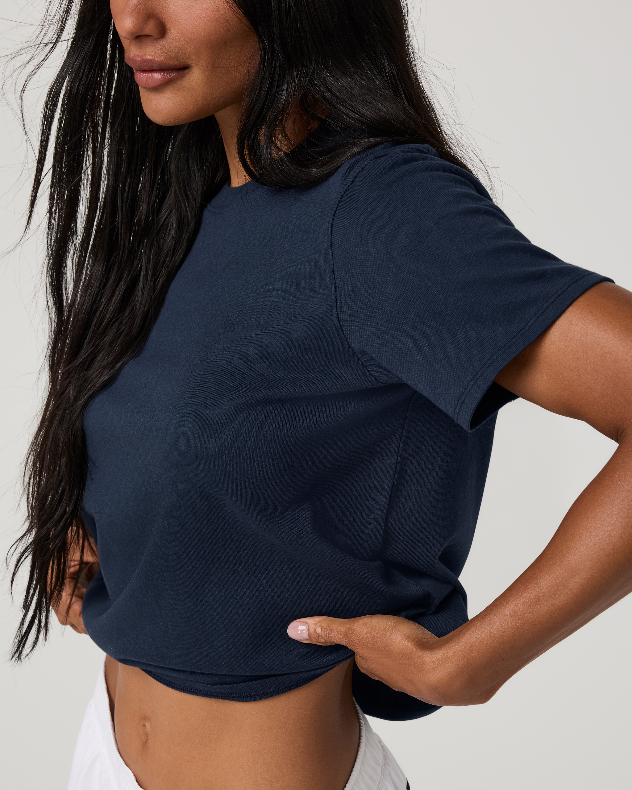 Short Sleeve Heavyweight Cotton Relaxed Tee | Ink - Image 2