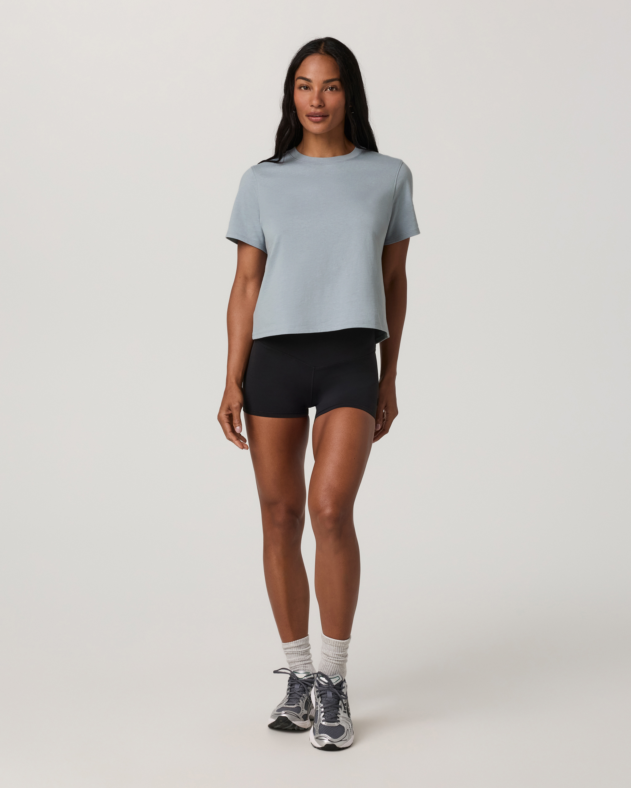 Short Sleeve Heavyweight Cotton Relaxed Tee | Raindrop - Image 4