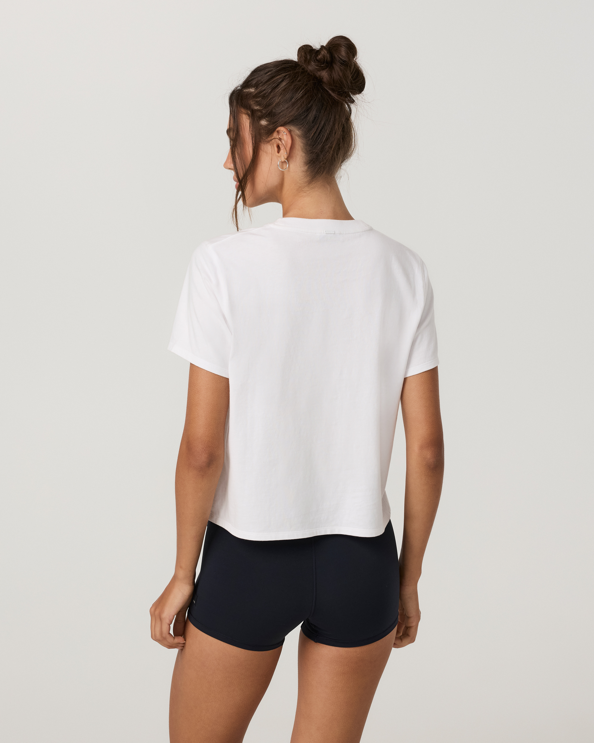 Short Sleeve Heavyweight Cotton Relaxed Tee | White - Image 3