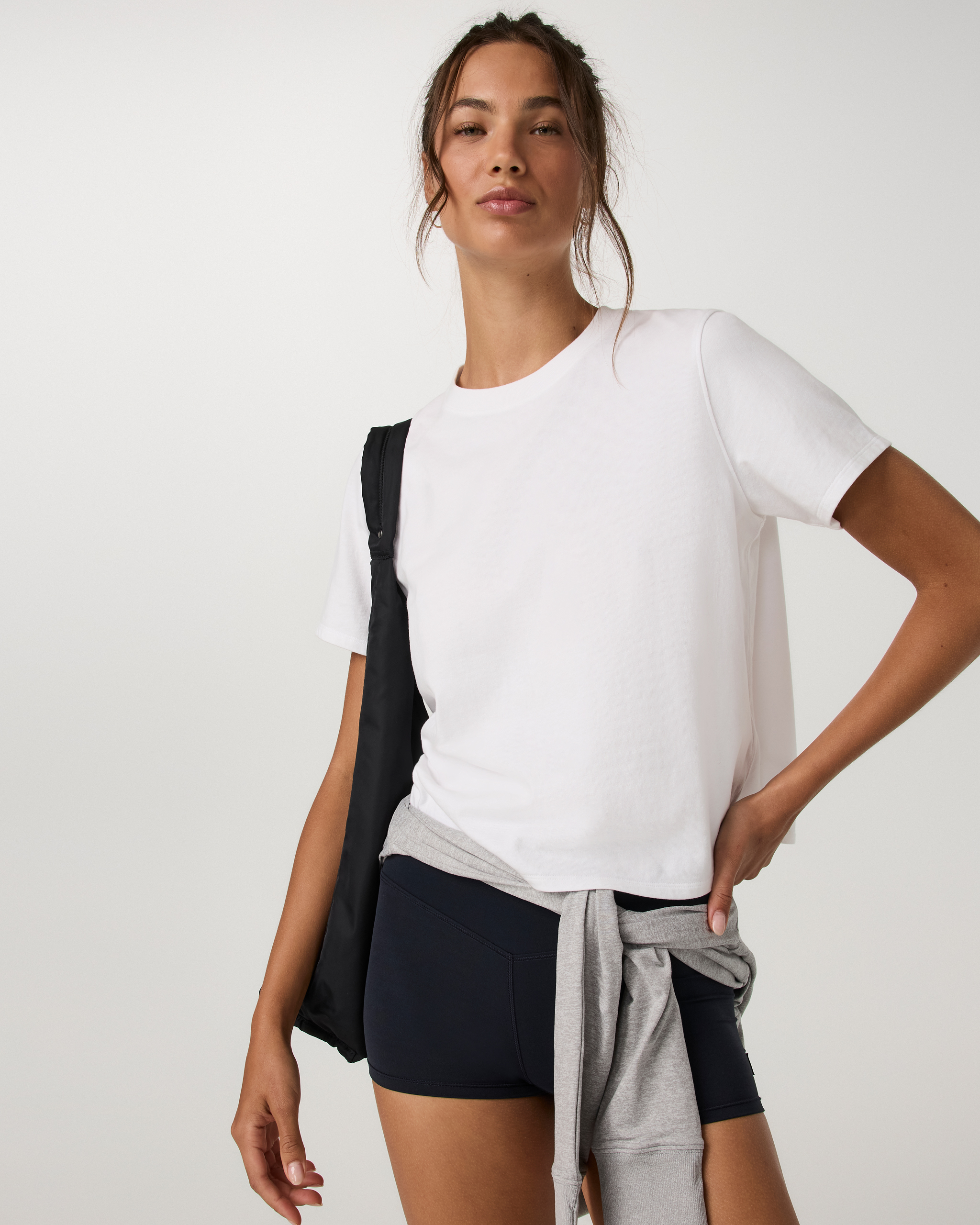 Short Sleeve Heavyweight Cotton Relaxed Tee | White - Image 5