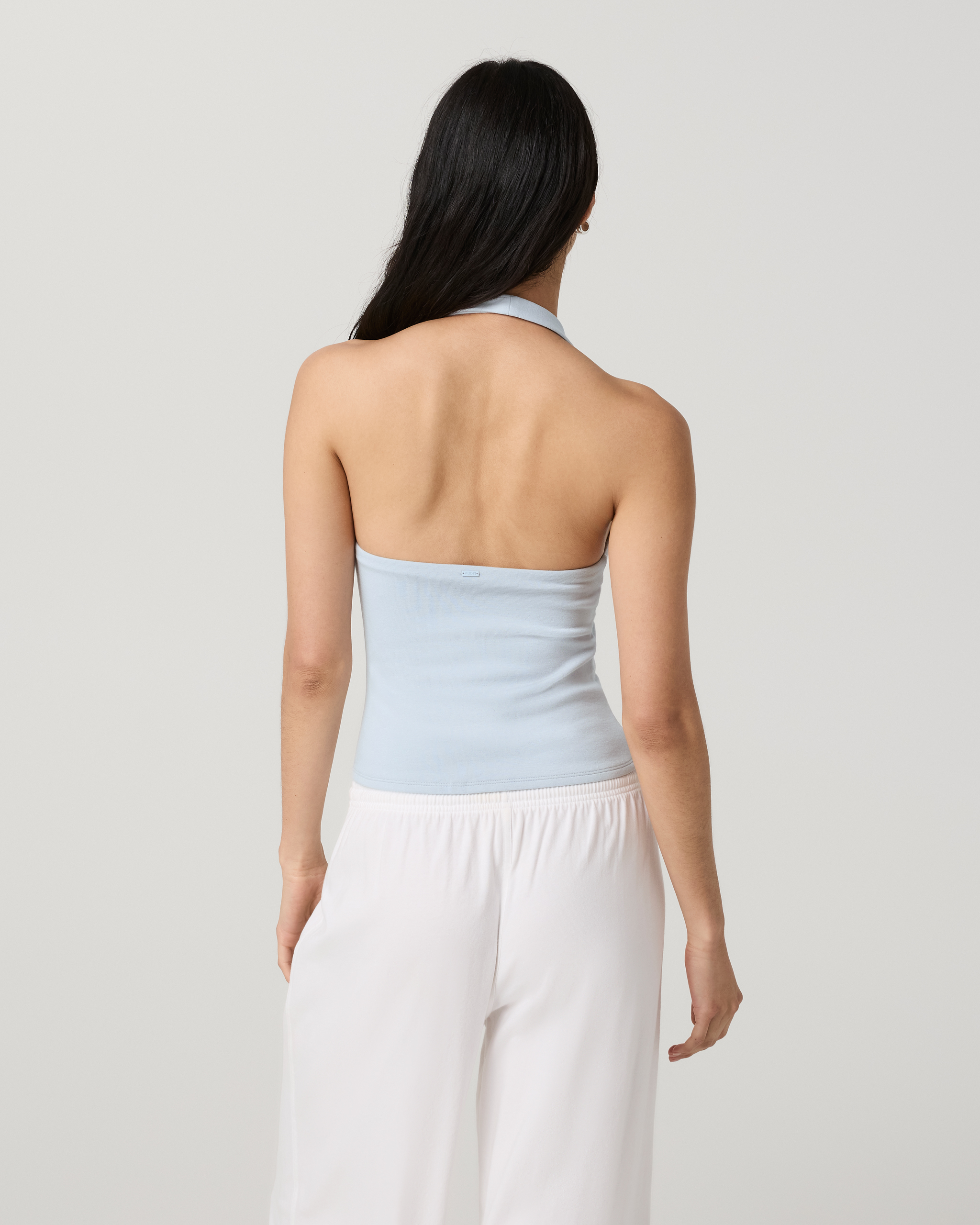 Everyday Cotton Stretch Plunge Halter | Atmosphere - Image 3