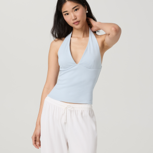Everyday Cotton Stretch Plunge Halter | Atmosphere