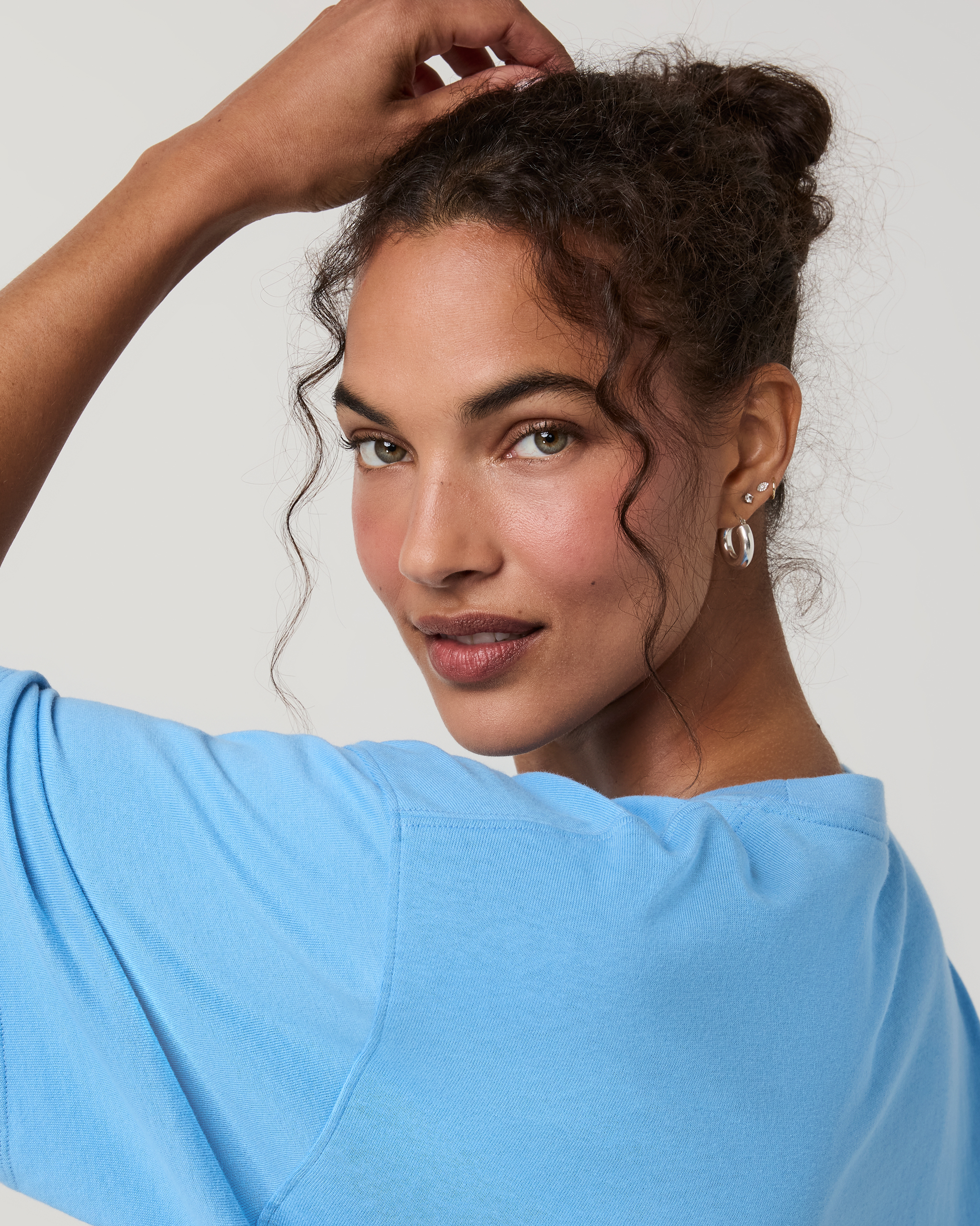 Short Sleeve Heavyweight Oversized Cotton Tee 2.0 | Oasis Blue - Image 5