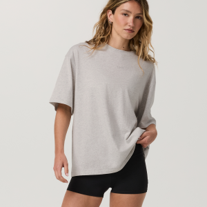 Short Sleeve Heavyweight Oversized Cotton Tee 2.0 | Pale Grey Heather