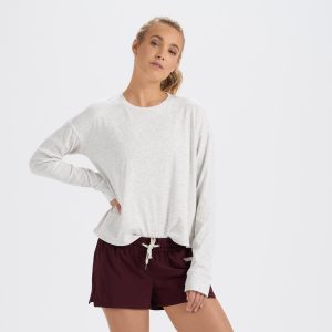 Long-Sleeve Pose Tee | White Heather