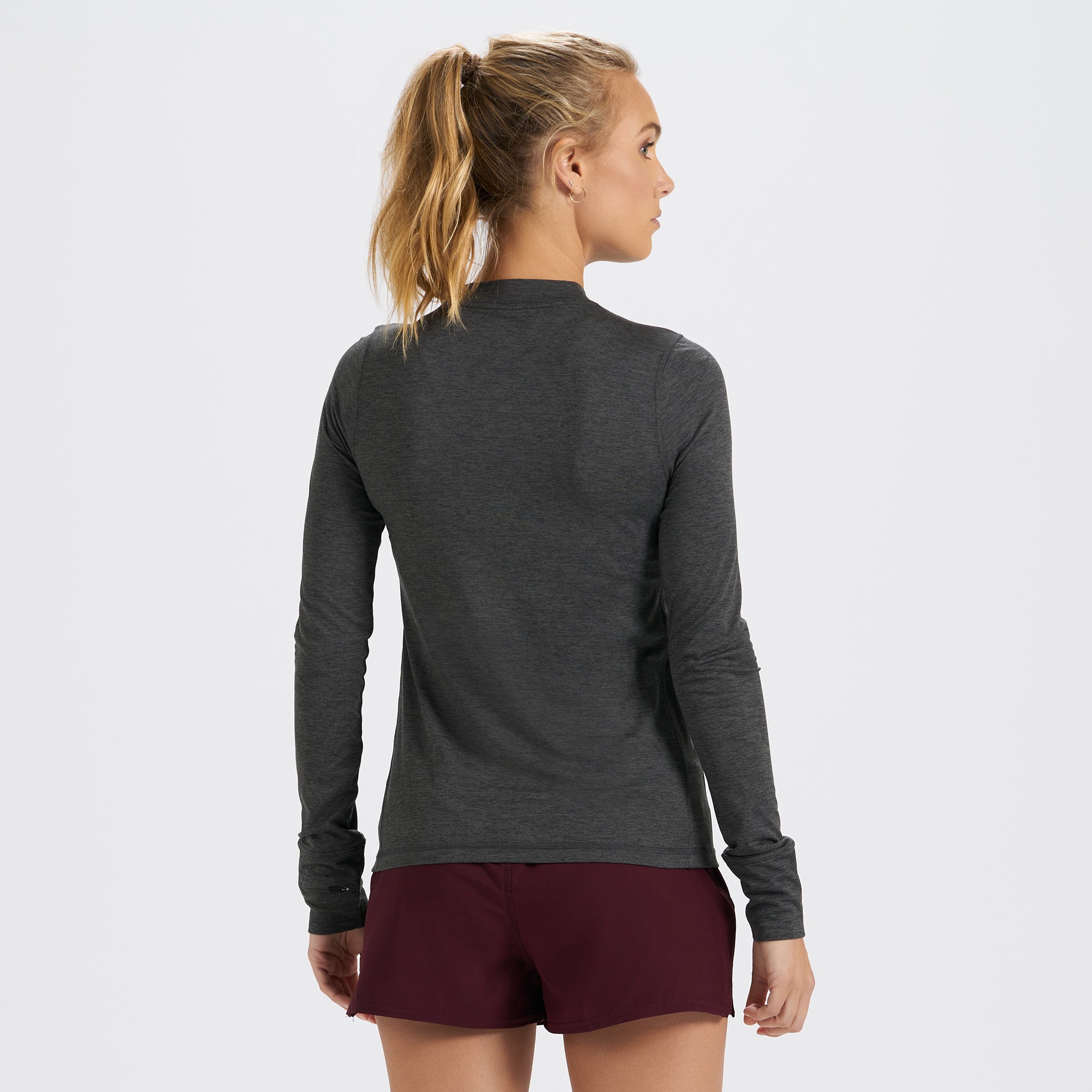 Long-Sleeve Lux Tee | Charcoal Heather - Image 3