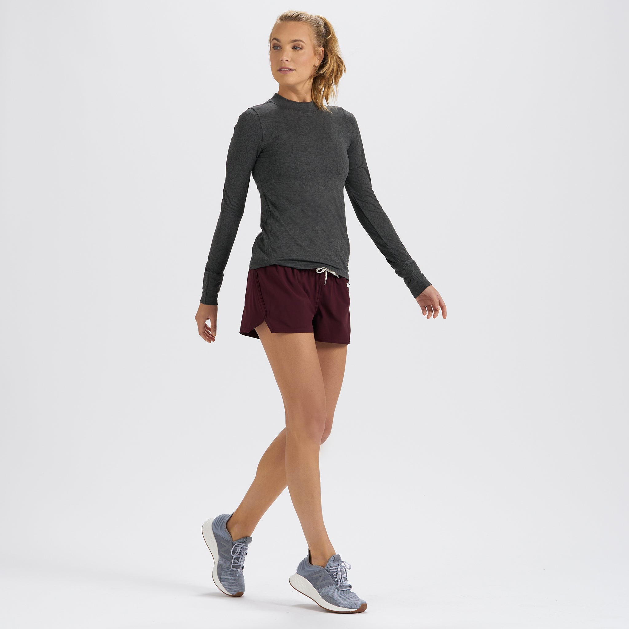 Long-Sleeve Lux Tee | Charcoal Heather - Image 4
