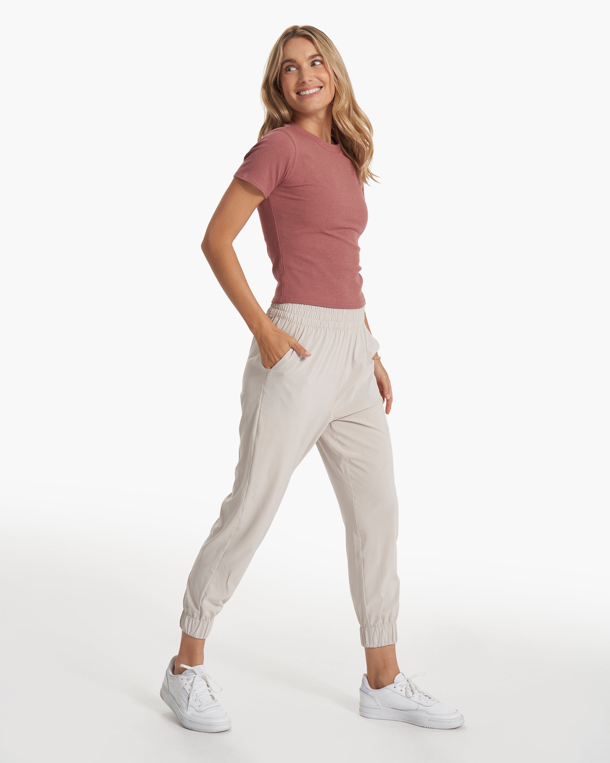 Pose Fitted Tee | Rosewood Heather - Image 5