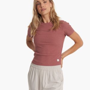 Pose Fitted Tee | Rosewood Heather
