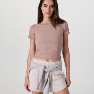 Pose Fitted Tee | Rose Clay
